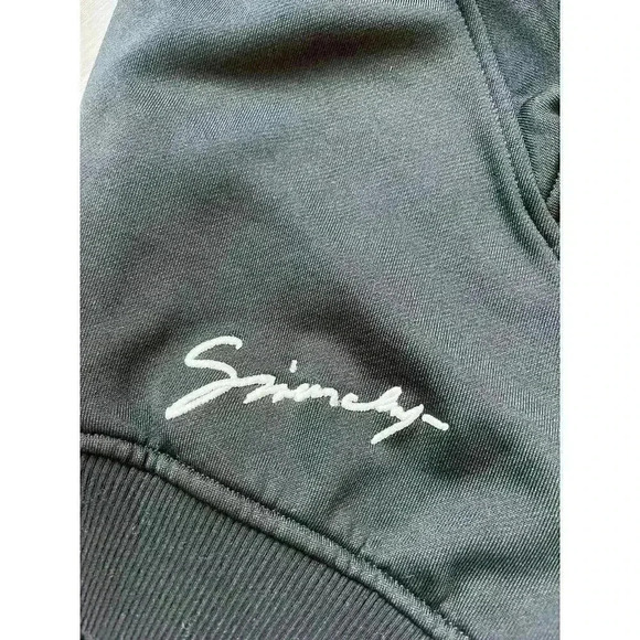 Givenchy Paris Sweatshirt Cape Oversized Black Embroidered Signature Women's S - Picture 13 of 14